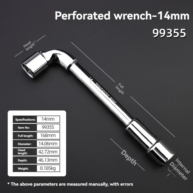TUOSEN L Type Pipe Perforation Elbow Wrench Double Head Outer Hexagon Socket Sleeve Spanner Remove Fix Screw Nut