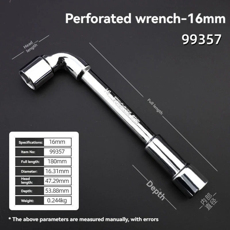 TUOSEN L Type Pipe Perforation Elbow Wrench Double Head Outer Hexagon Socket Sleeve Spanner Remove Fix Screw Nut