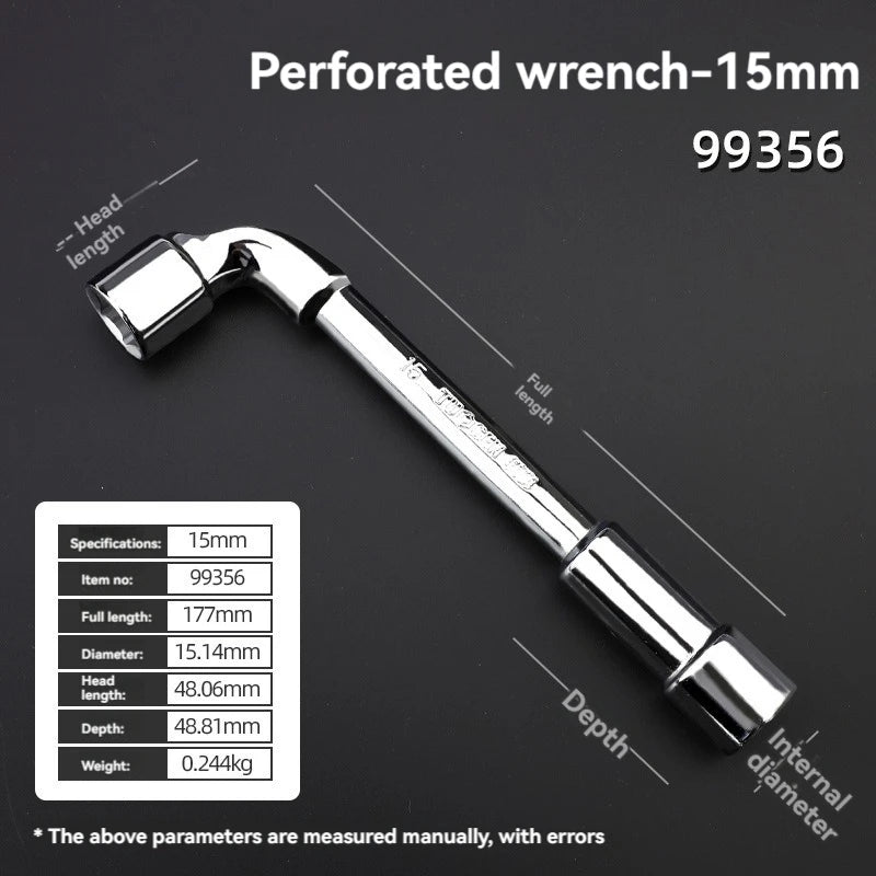 TUOSEN L Type Pipe Perforation Elbow Wrench Double Head Outer Hexagon Socket Sleeve Spanner Remove Fix Screw Nut