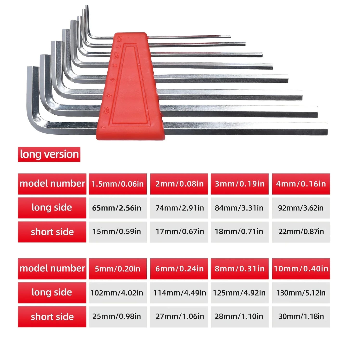 8pcs Allen Wrench Metric Wrench Inch Wrench L Wrench Size Allen Key Short Arm Tool Set Easy To Carry In The Pocket 2025