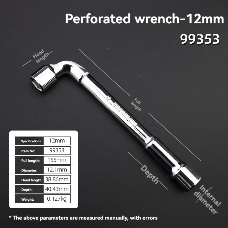 TUOSEN L Type Pipe Perforation Elbow Wrench Double Head Outer Hexagon Socket Sleeve Spanner Remove Fix Screw Nut