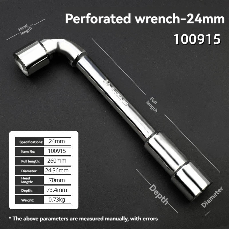 TUOSEN L Type Pipe Perforation Elbow Wrench Double Head Outer Hexagon Socket Sleeve Spanner Remove Fix Screw Nut