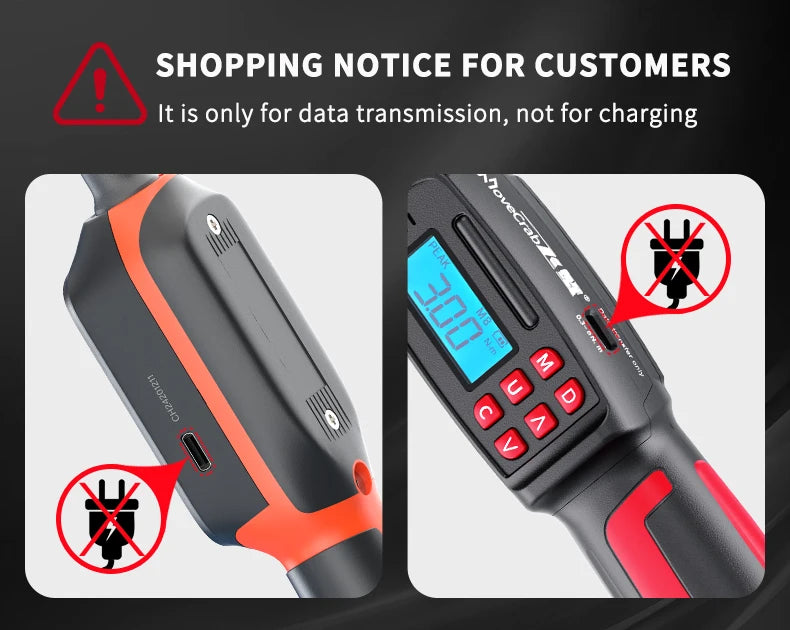 Digital Torque Wrench 0.6-340N.m Adjustable, 2% Accuracy with LED/Buzzer Alert for Car Bike Motorcycle