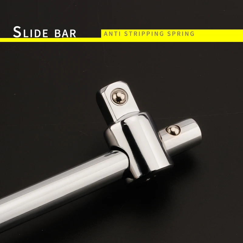 Crv Material 1/4" 3/8" 1/2" Drive Socket Wrench Extension Sliding T Bar Auto Repair Tools Sleeve Slide Bar Spanner
