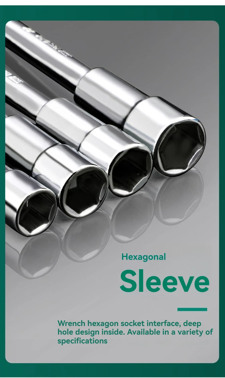 TUOSEN L Type Pipe Perforation Elbow Wrench Double Head Outer Hexagon Socket Sleeve Spanner Remove Fix Screw Nut