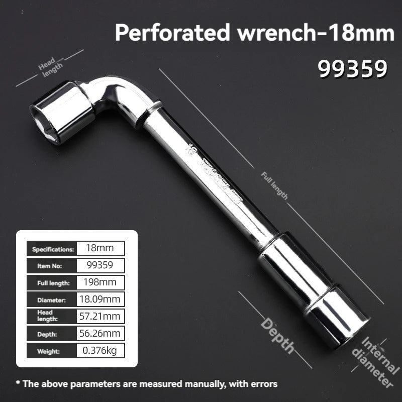 TUOSEN L Type Pipe Perforation Elbow Wrench Double Head Outer Hexagon Socket Sleeve Spanner Remove Fix Screw Nut