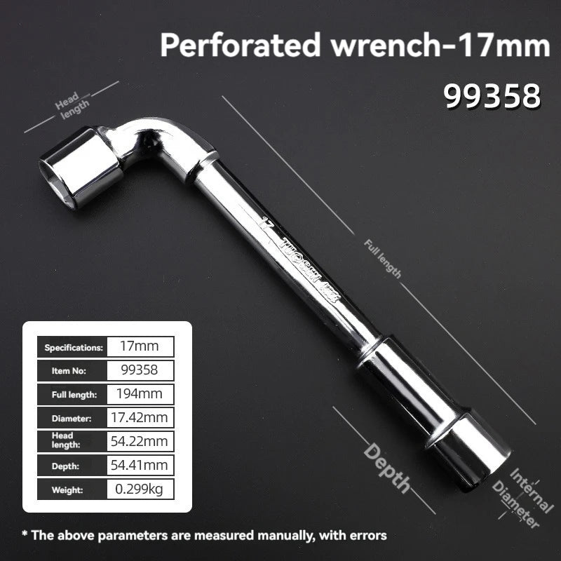 TUOSEN L Type Pipe Perforation Elbow Wrench Double Head Outer Hexagon Socket Sleeve Spanner Remove Fix Screw Nut