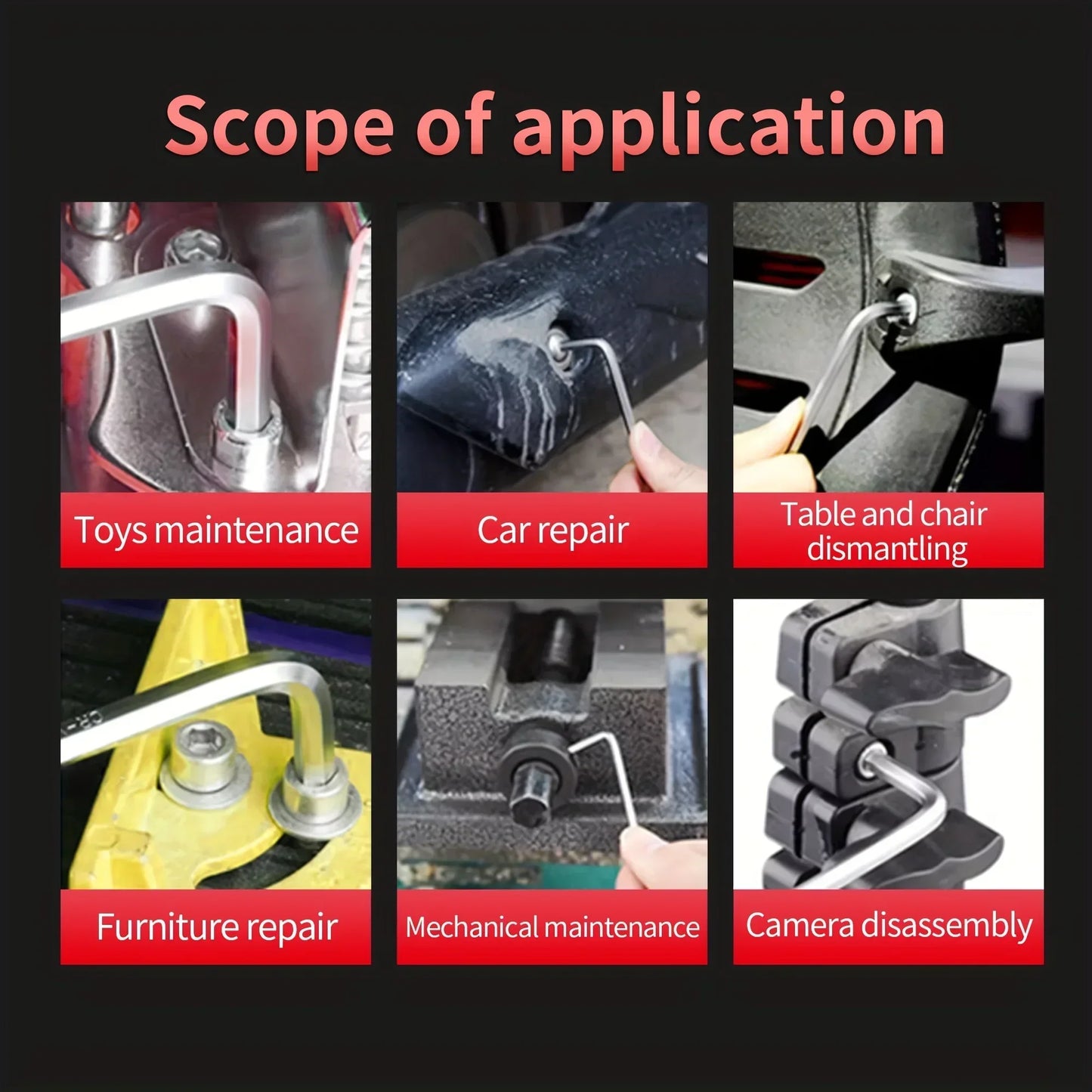 8pcs Allen Wrench Metric Wrench Inch Wrench L Wrench Size Allen Key Short Arm Tool Set Easy To Carry In The Pocket 2025