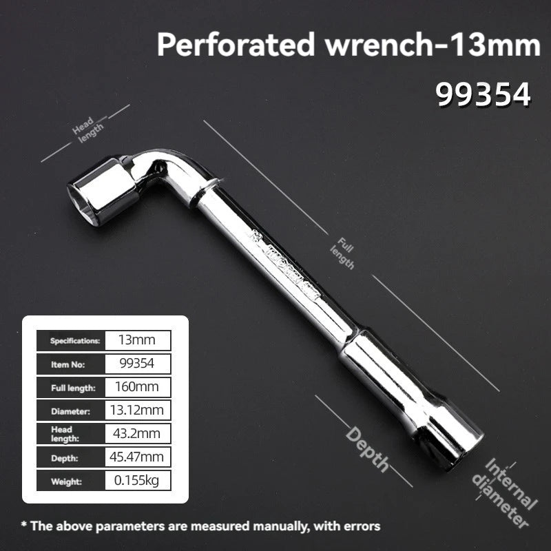 TUOSEN L Type Pipe Perforation Elbow Wrench Double Head Outer Hexagon Socket Sleeve Spanner Remove Fix Screw Nut