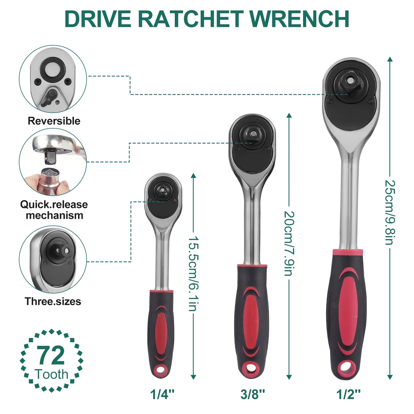 216pc Torque Wrench Set For Car Repair Chrome Vanadium Steel Auto Repair Hardware Socket Auto Wrench Ratchet Wrench Socket Tool