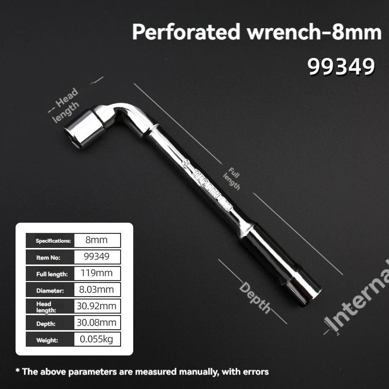 TUOSEN L Type Pipe Perforation Elbow Wrench Double Head Outer Hexagon Socket Sleeve Spanner Remove Fix Screw Nut