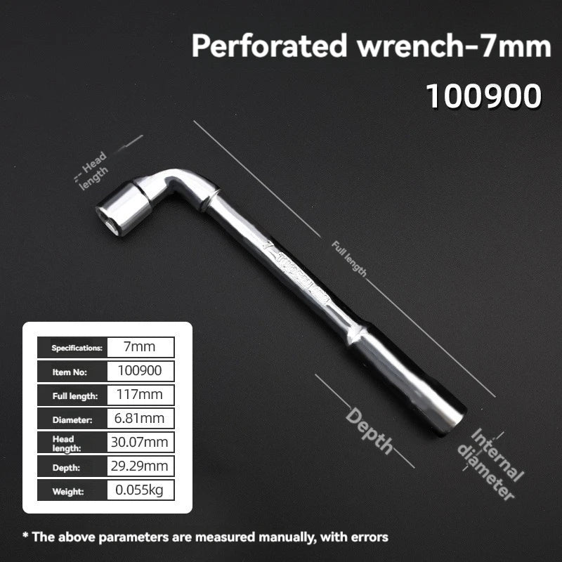 TUOSEN L Type Pipe Perforation Elbow Wrench Double Head Outer Hexagon Socket Sleeve Spanner Remove Fix Screw Nut