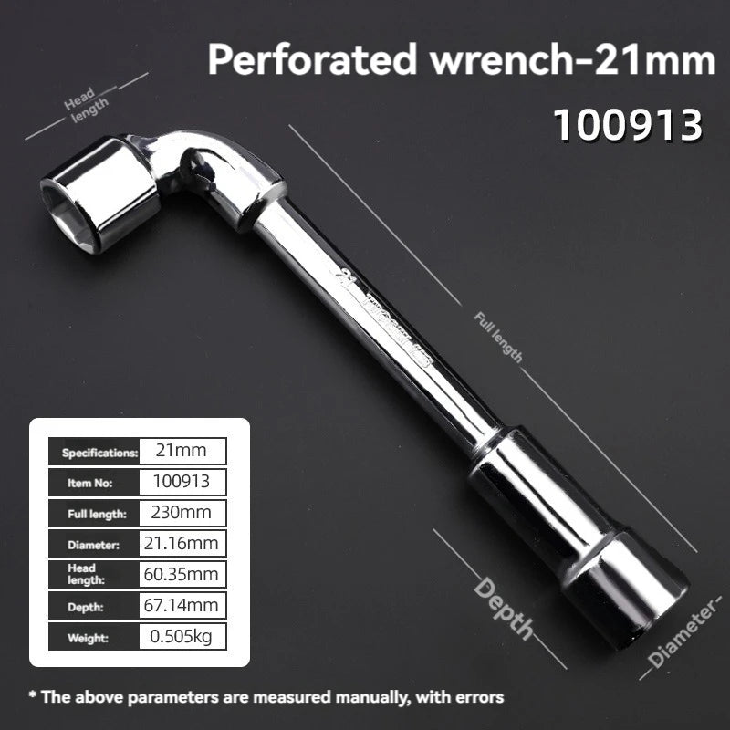 TUOSEN L Type Pipe Perforation Elbow Wrench Double Head Outer Hexagon Socket Sleeve Spanner Remove Fix Screw Nut