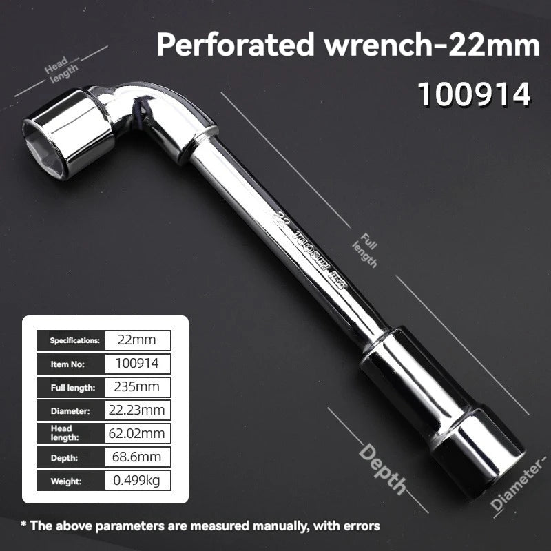 TUOSEN L Type Pipe Perforation Elbow Wrench Double Head Outer Hexagon Socket Sleeve Spanner Remove Fix Screw Nut