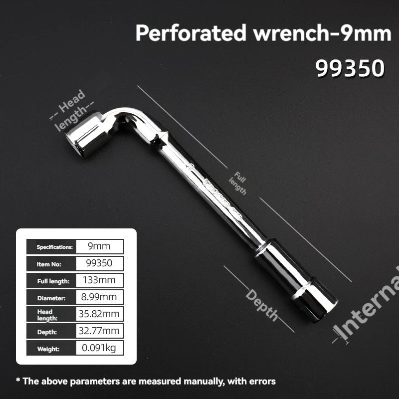 TUOSEN L Type Pipe Perforation Elbow Wrench Double Head Outer Hexagon Socket Sleeve Spanner Remove Fix Screw Nut